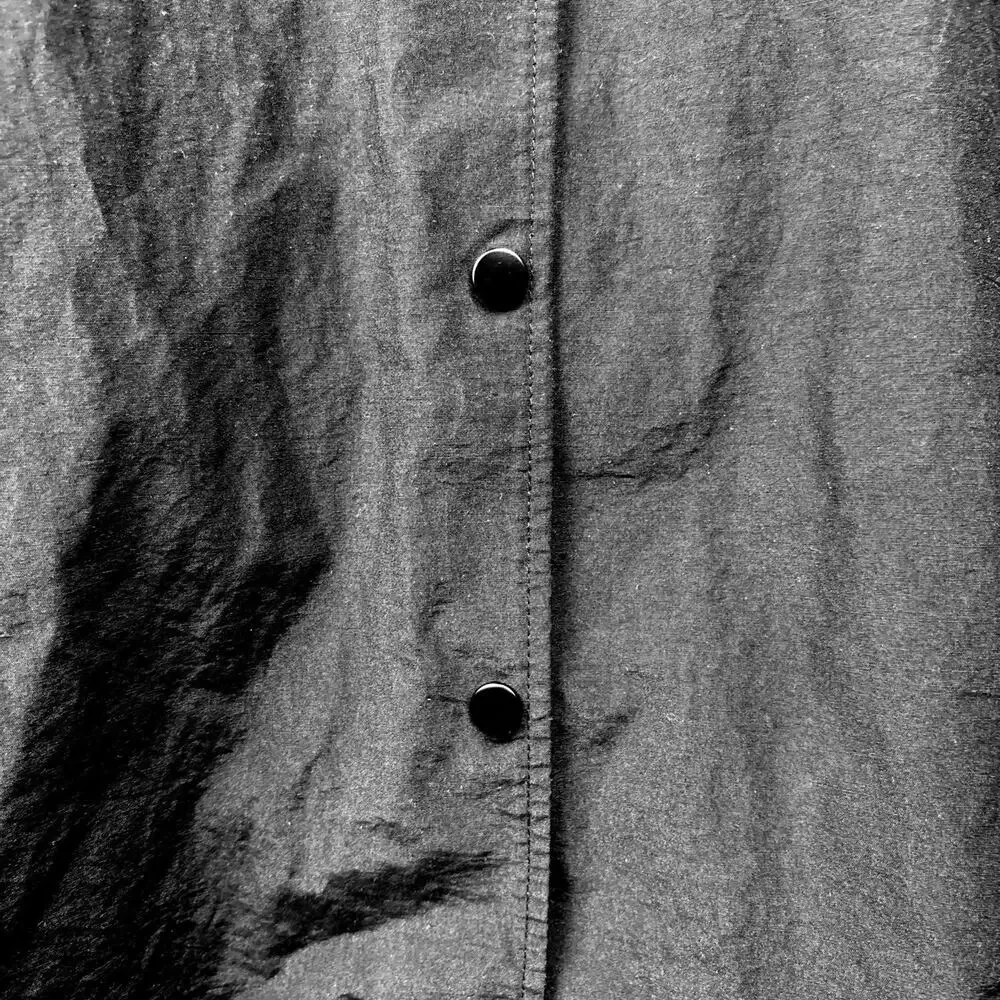 & Other Stories Black Button Down Short Sleeve Collar Pockets Shirt Dress Size 4 - Picture 6 of 8